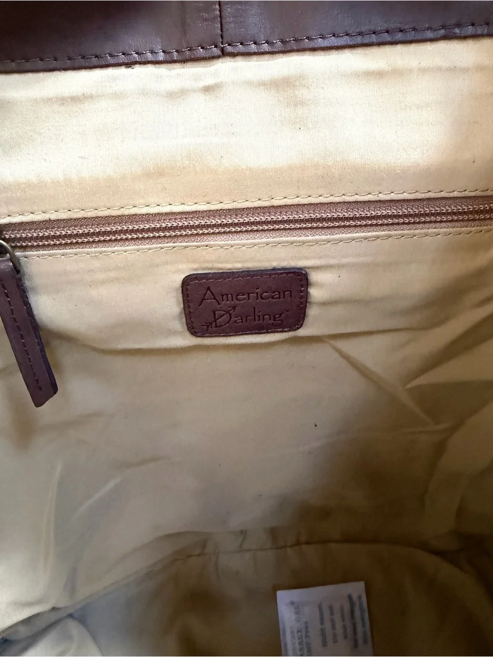 NWT Vintage American Darling Genuine Leather Cowhide Hair on Backpack Tote Bag